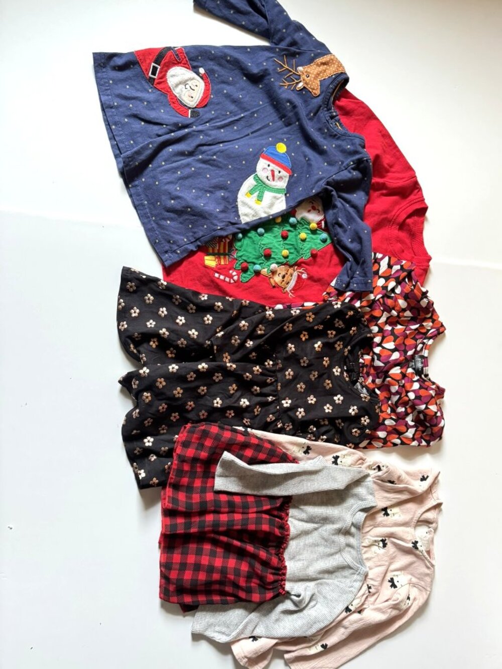 2T Dress Bundle Fall Winter Holiday Long Sleeve 6 items